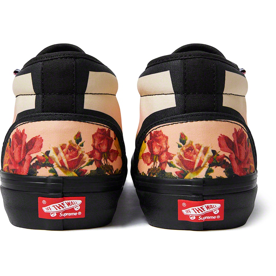Details on Supreme Vans Jean Paul Gaultier Floral Print Chukka Pro Black from spring summer
                                                    2019 (Price is $118)