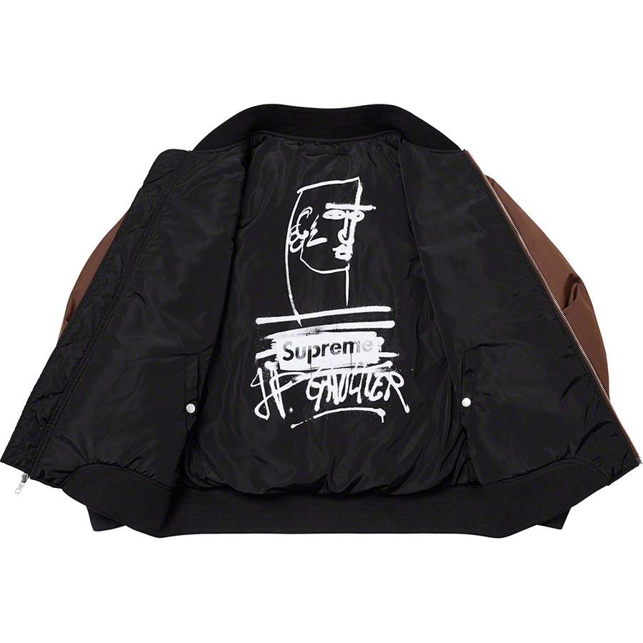 Details on Supreme Jean Paul Gaultier Reversible Backpack MA-1 Brown from spring summer
                                                    2019 (Price is $368)