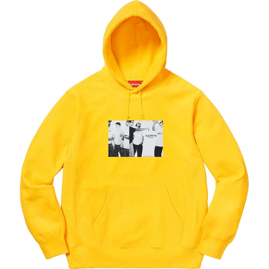 Details on Classic Ad Hooded Sweatshirt Yellow from spring summer
                                                    2019 (Price is $148)