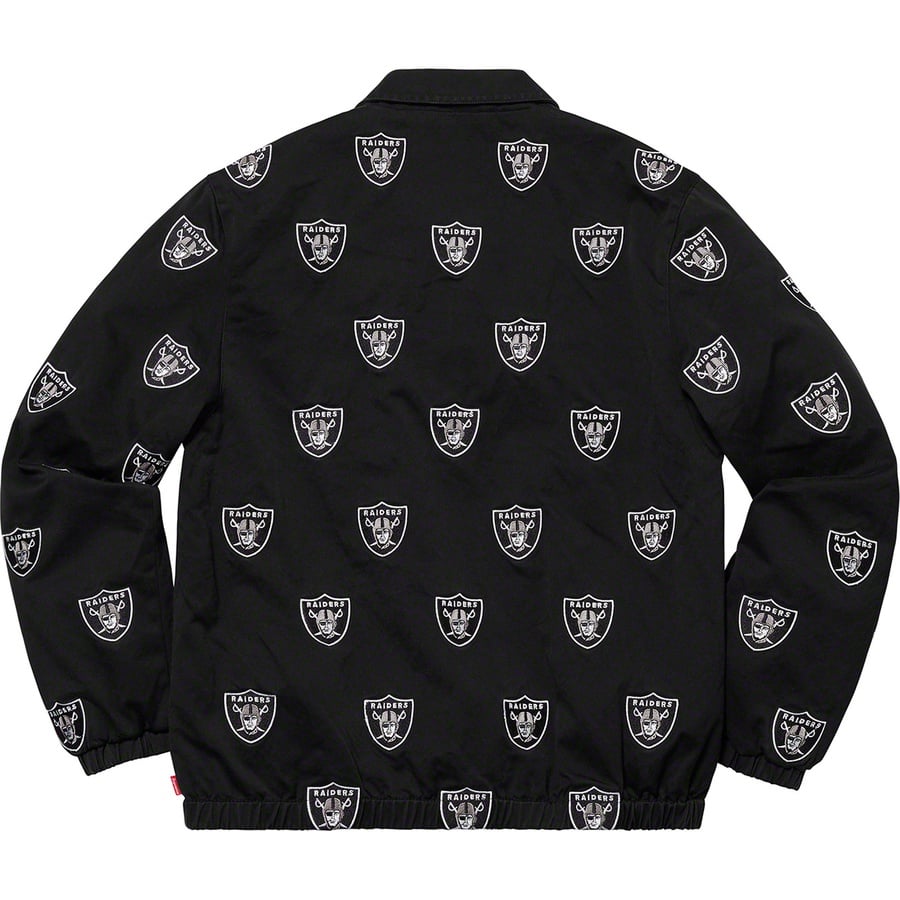 Details on Supreme NFL Raiders '47 Embroidered Harrington Jacket Black from spring summer
                                                    2019 (Price is $298)