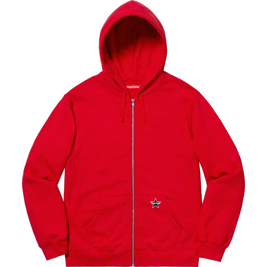 Details on Star Zip Up Sweatshirt Red from spring summer
                                                    2019 (Price is $148)