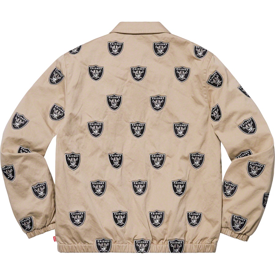 Details on Supreme NFL Raiders '47 Embroidered Harrington Jacket Khaki from spring summer
                                                    2019 (Price is $298)