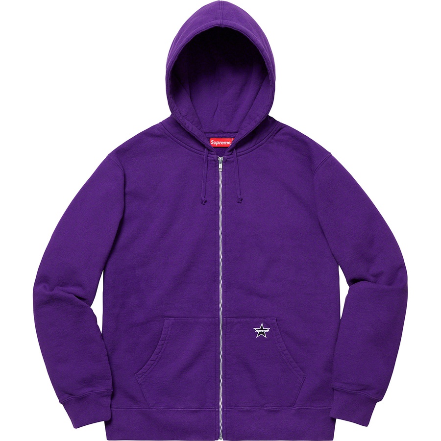 Supreme Star Zip Up Sweatshirt (SS19) - Purple  - $148