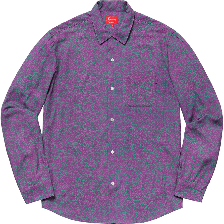 Details on Vines Rayon Shirt Dusty Purple from spring summer 2019 (Price is $138)
