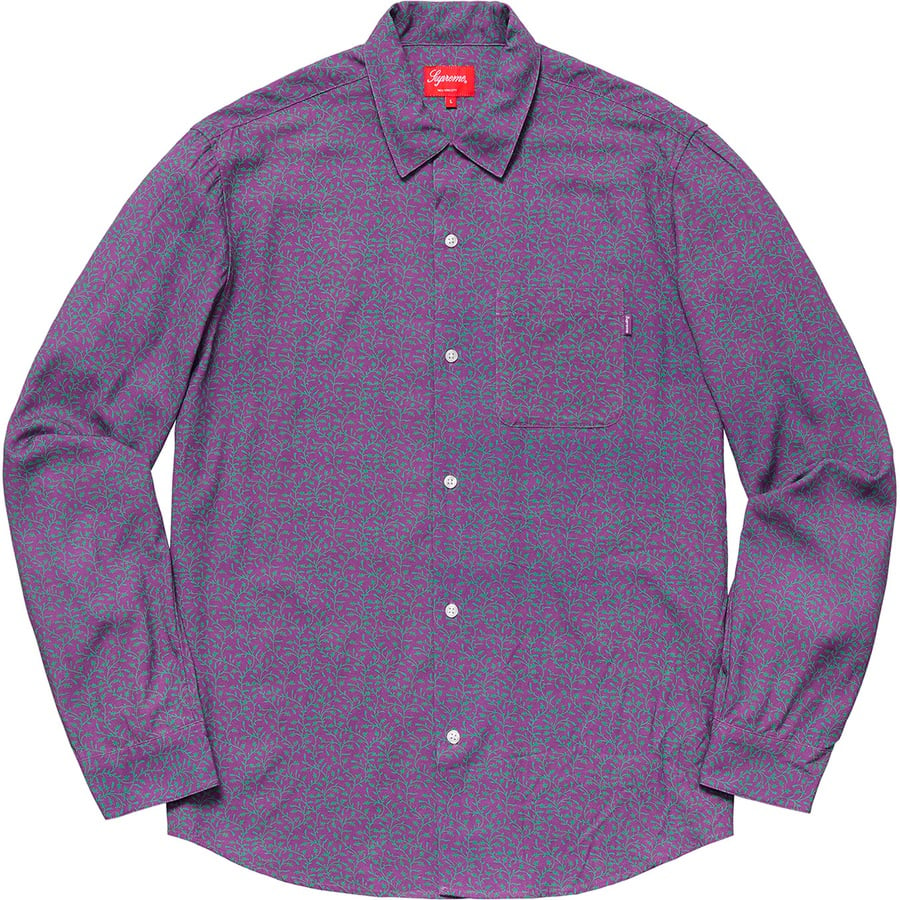 Details on Vines Rayon Shirt Dusty Purple from spring summer
                                                    2019 (Price is $138)