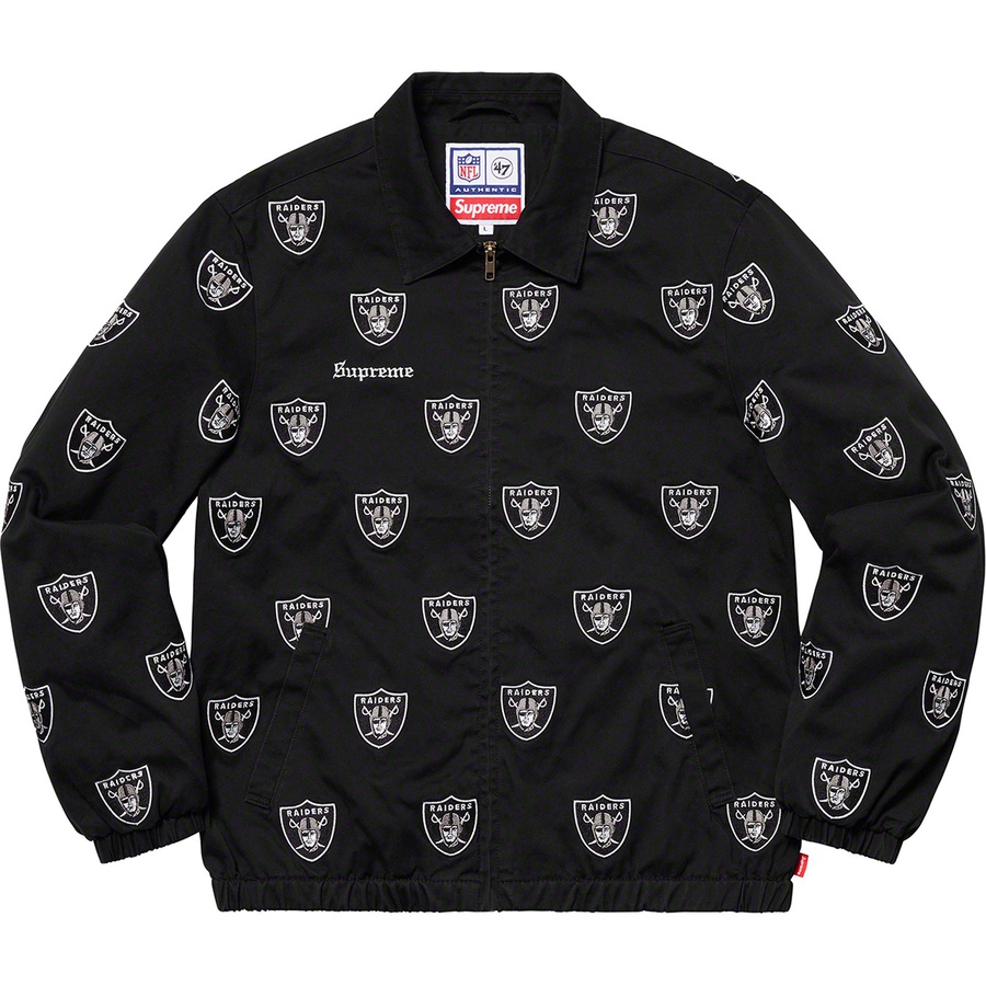 Details on Supreme NFL Raiders '47 Embroidered Harrington Jacket Black from spring summer
                                                    2019 (Price is $298)