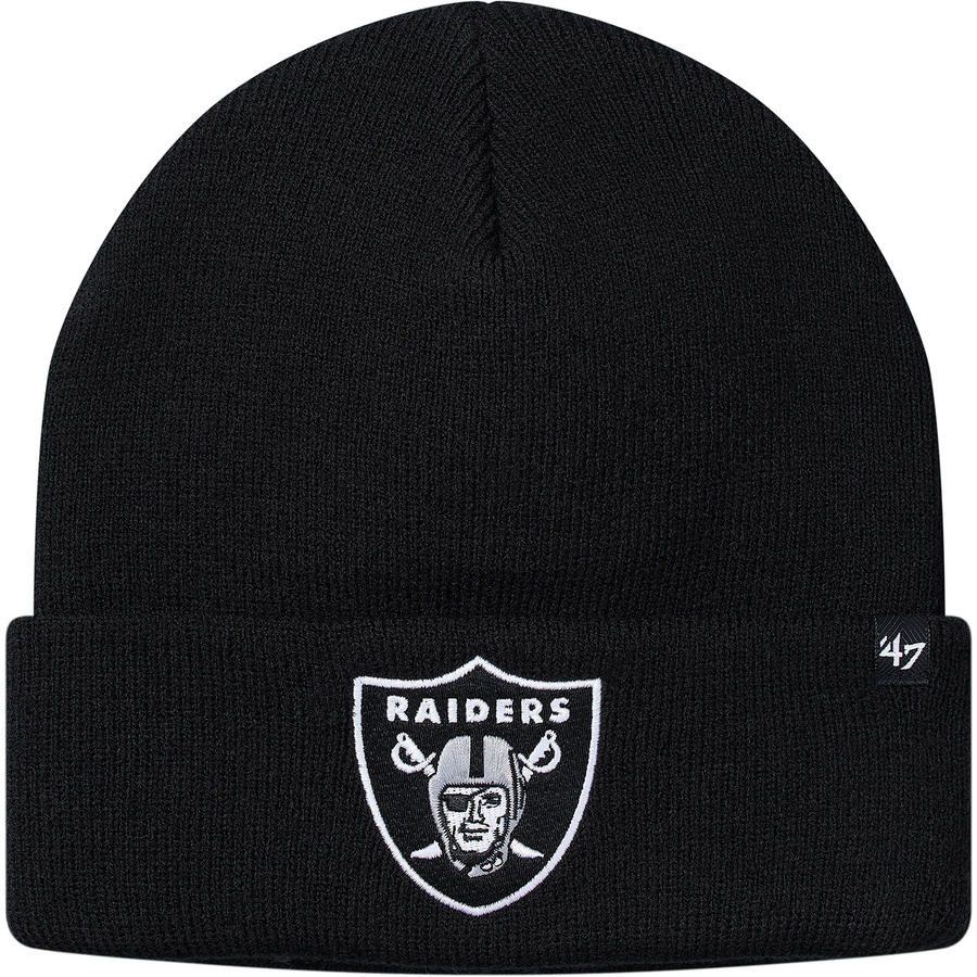 Details on Supreme NFL Raiders '47 Beanie Black from spring summer
                                                    2019 (Price is $38)