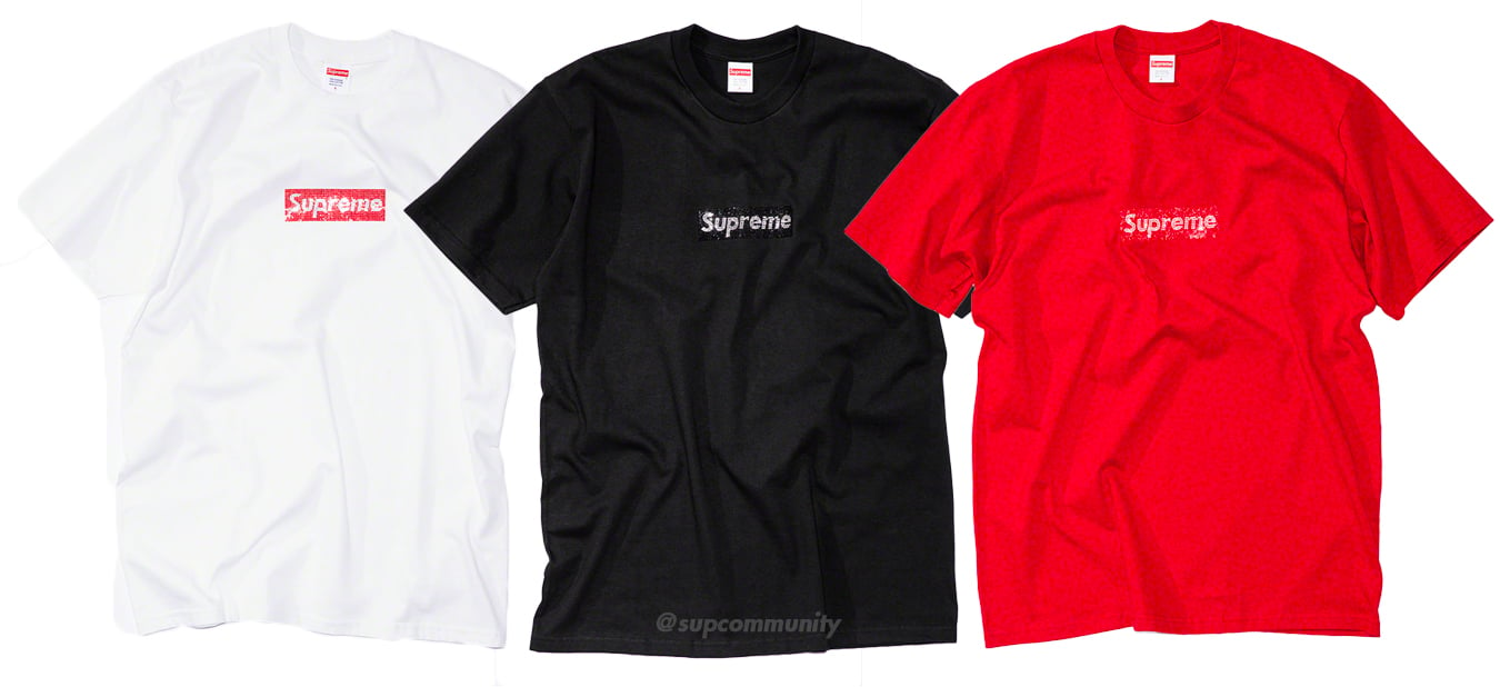 Swarovski Box Logo Tee - spring summer 2019 - Supreme