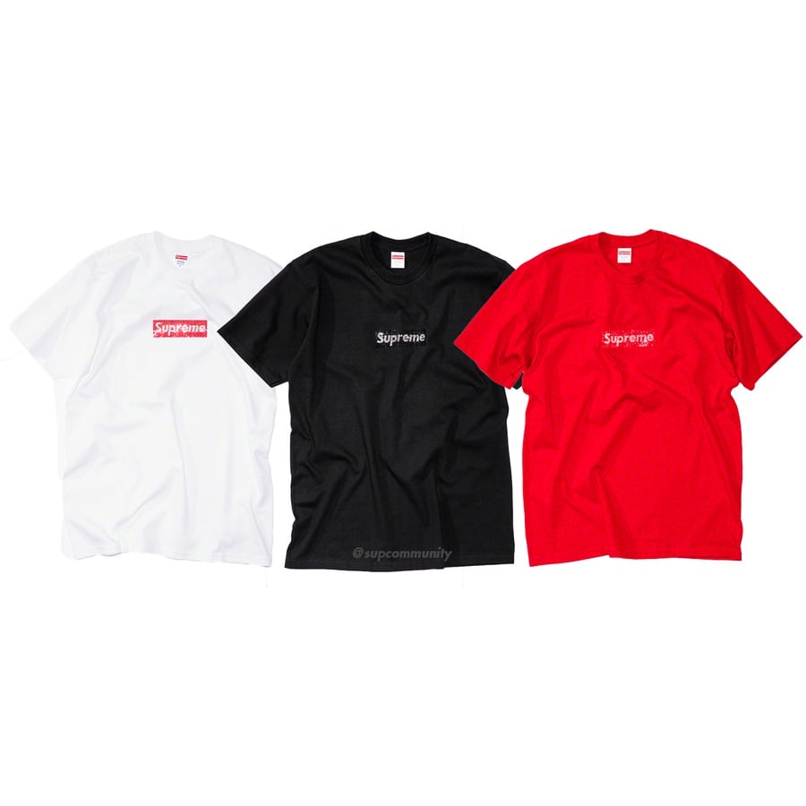 Supreme Supreme Swarovski Box Logo Tee for spring summer 19 season