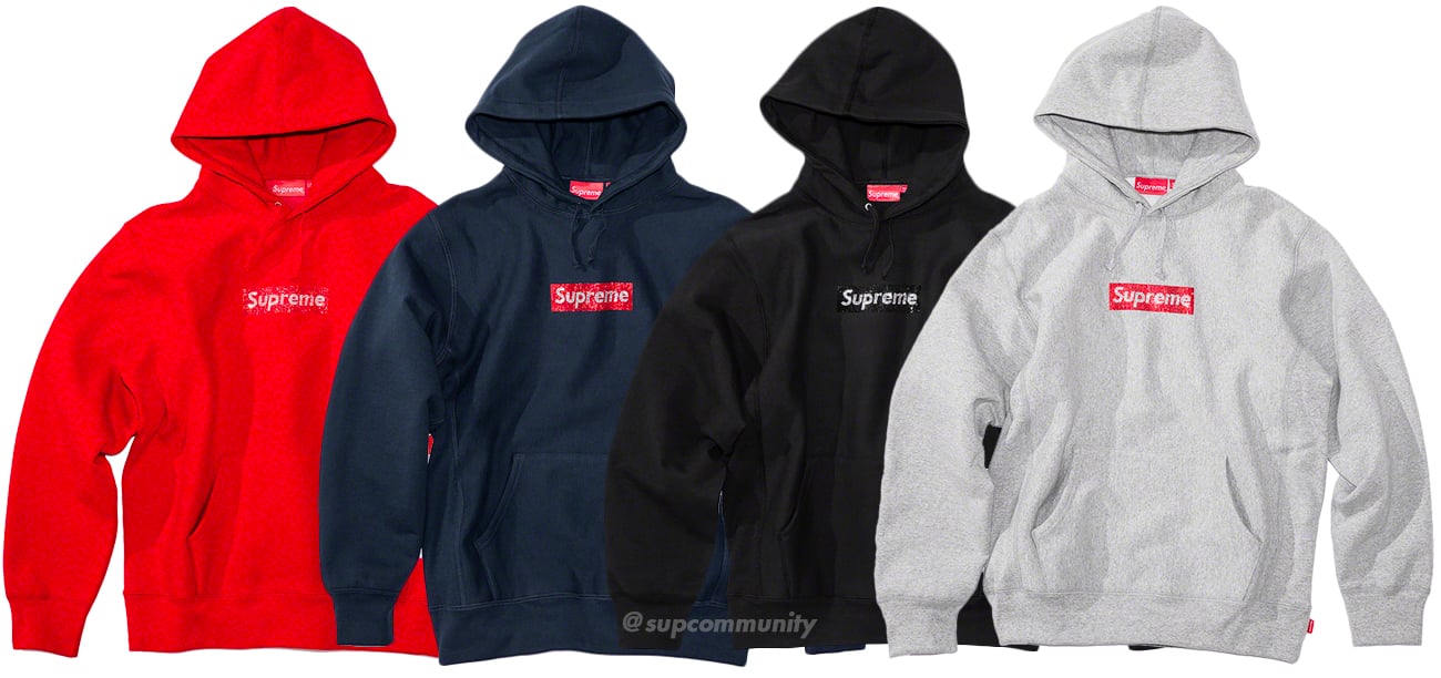 Swarovski Box Logo Hooded Sweatshirt - spring summer 2019 - Supreme