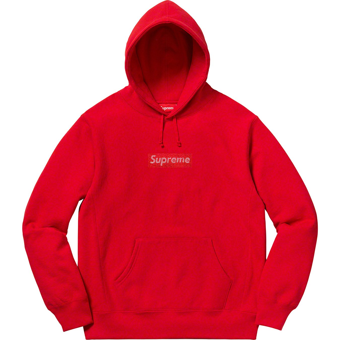 Supreme Swarovski Box Logo Hooded Sweatshirt Black