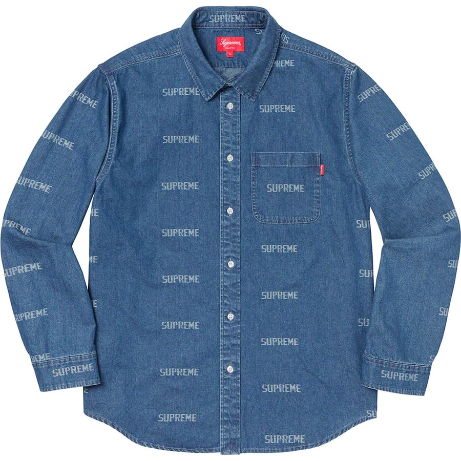 Details on Logo Denim Shirt Blue from spring summer
                                                    2019 (Price is $138)