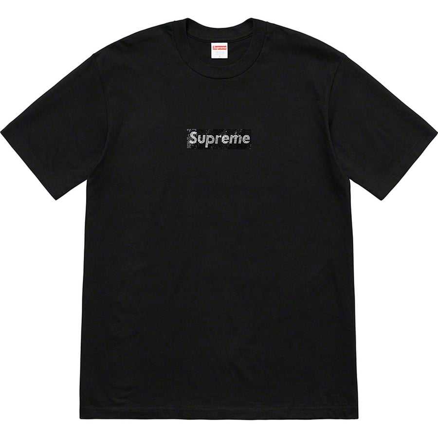 Details on Supreme Swarovski Box Logo Tee Black from spring summer 2019 (Price is $398)