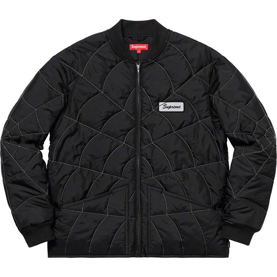 Details on Spider Web Quilted Work Jacket Black from spring summer 2019 (Price is $218)