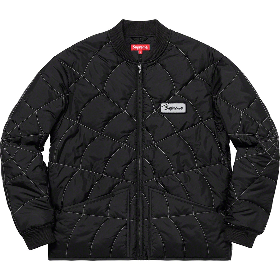 Details on Spider Web Quilted Work Jacket Black from spring summer
                                                    2019 (Price is $218)