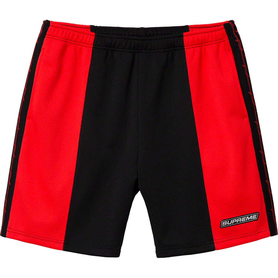 Details on Barbed Wire Athletic Short Red from spring summer
                                                    2019 (Price is $118)