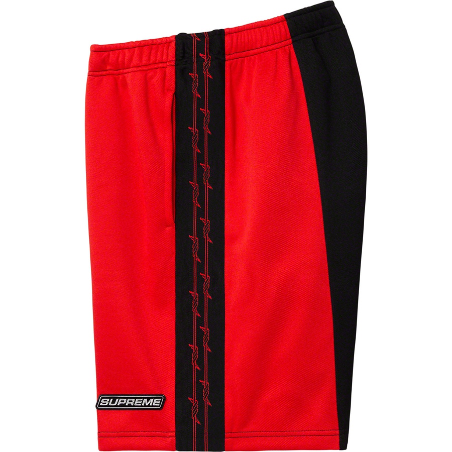 Details on Barbed Wire Athletic Short Red from spring summer 2019 (Price is $118)