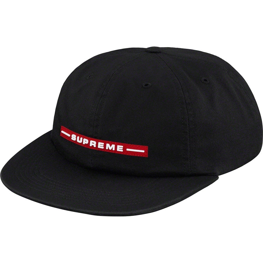 Details on Raised Logo 6-Panel Black from spring summer 2019 (Price is $48)