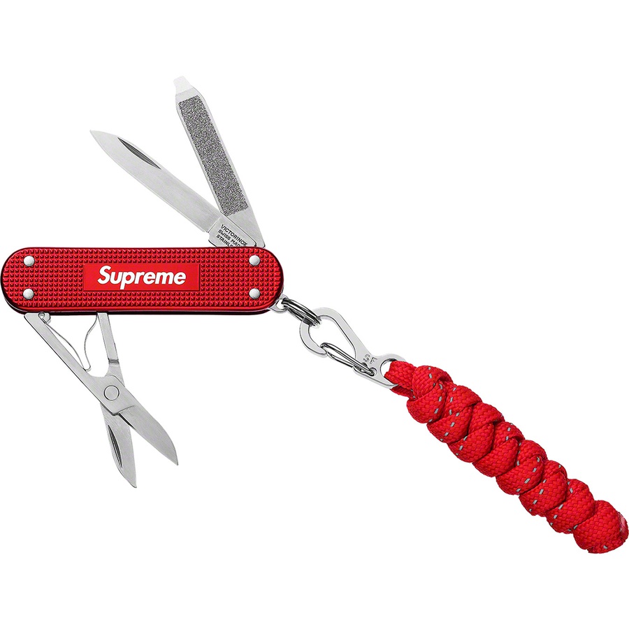 Details on Supreme Victorinox Classic Alox Knife Red from spring summer 2019 (Price is $54)