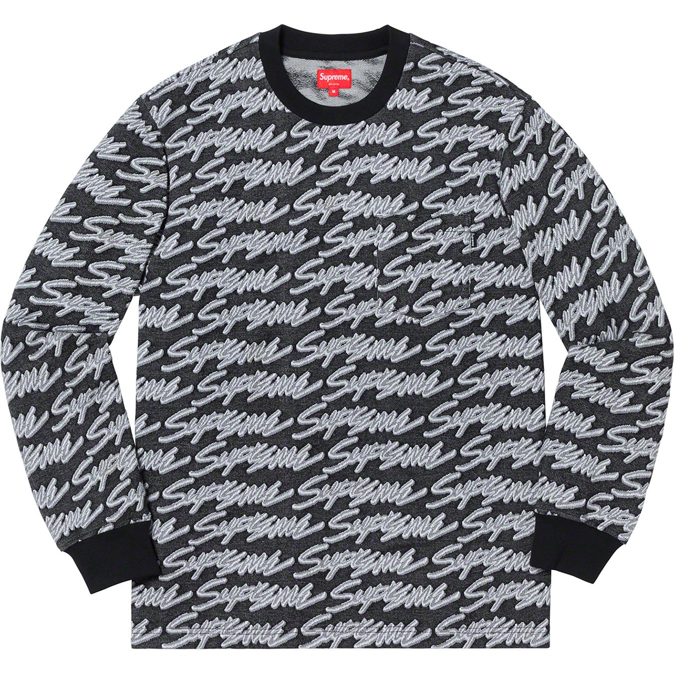 Supreme Signature Script Logo L/S Pocket