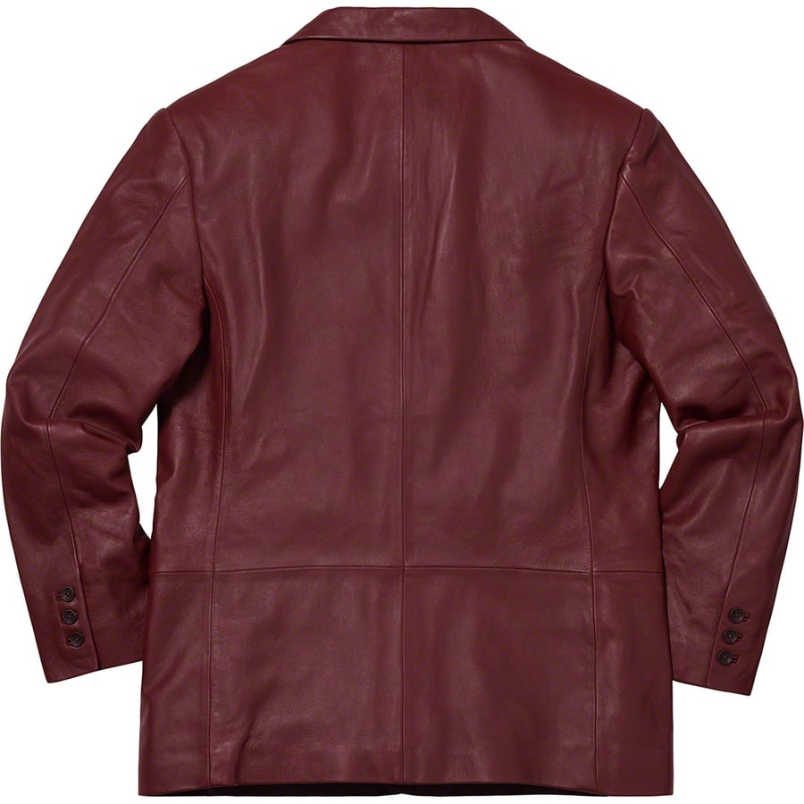 Details on Leather Blazer Burgundy from spring summer
                                                    2019 (Price is $568)