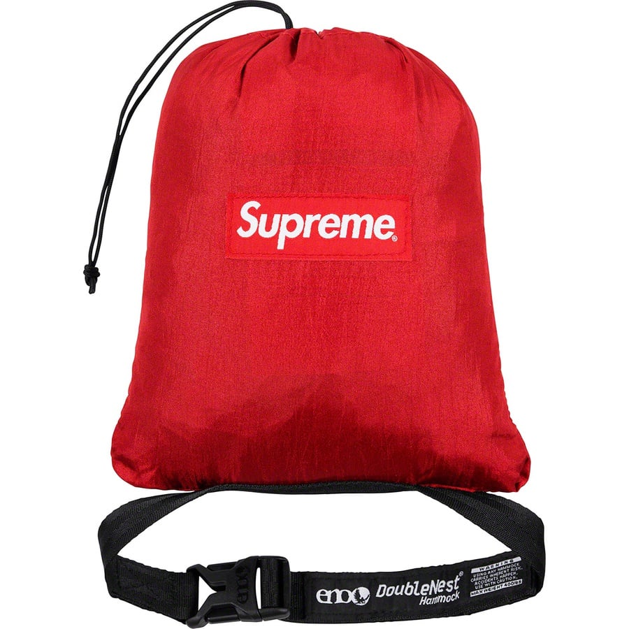 Details on Supreme ENO DoubleNest Hammock Red from spring summer
                                                    2019 (Price is $188)