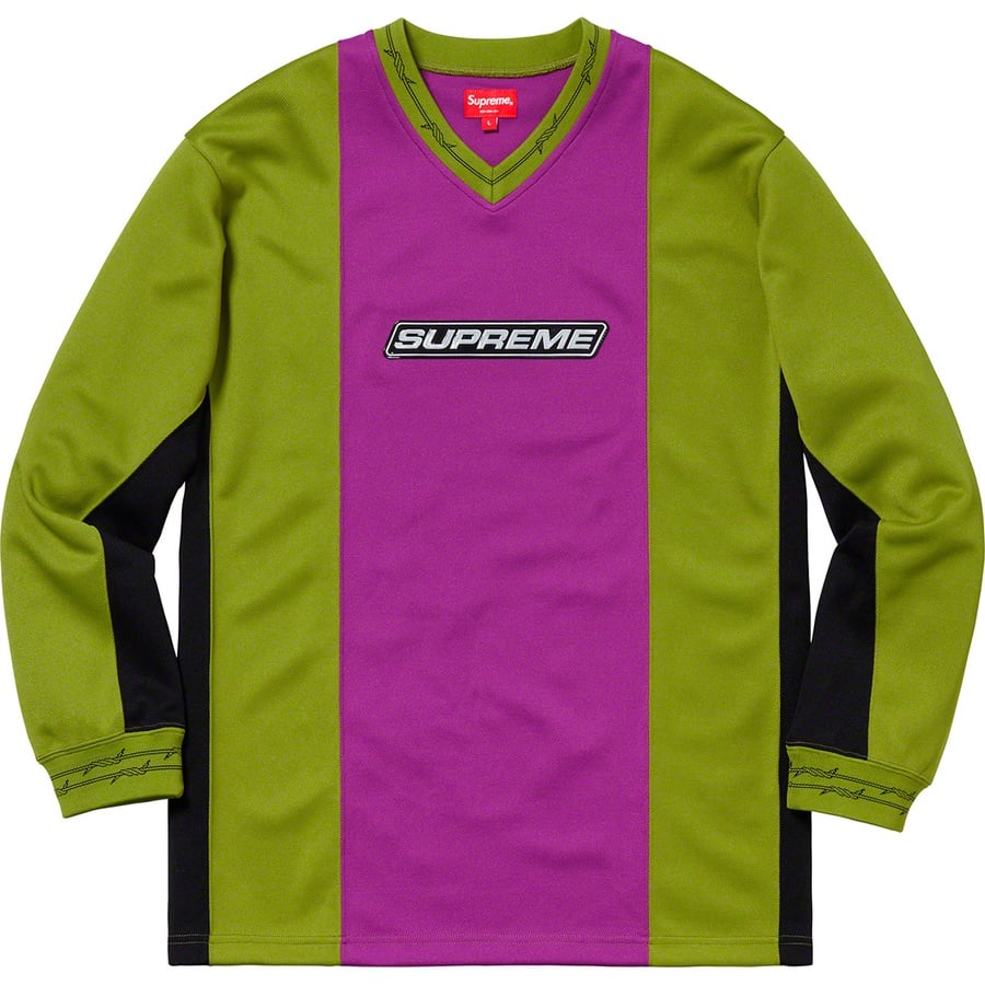 Supreme Barbed Wire Moto Jersey (SS19) - Purple - $138