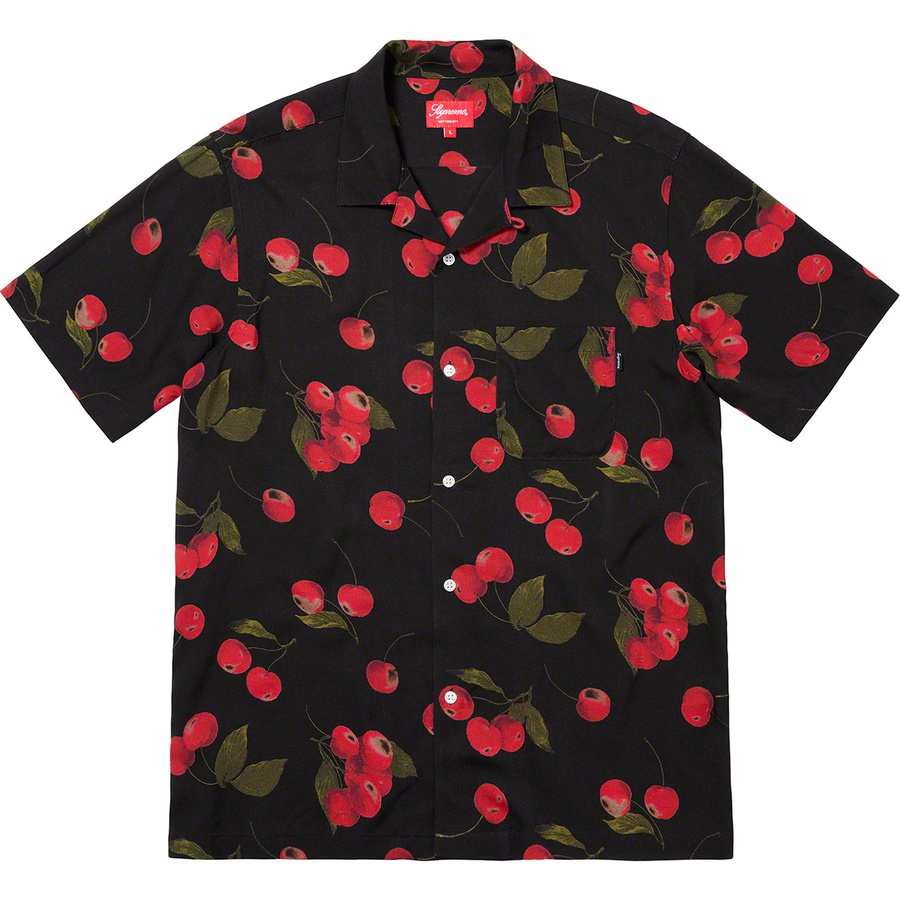 Details on Cherry Rayon S S Shirt Black from spring summer
                                                    2019 (Price is $138)