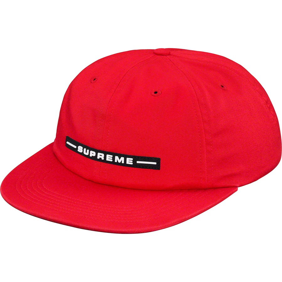 Details on Raised Logo 6-Panel Red from spring summer
                                                    2019 (Price is $48)