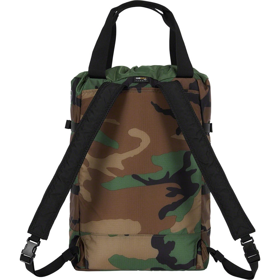 Details on Tote Backpack Woodland Camo from spring summer
                                                    2019 (Price is $148)