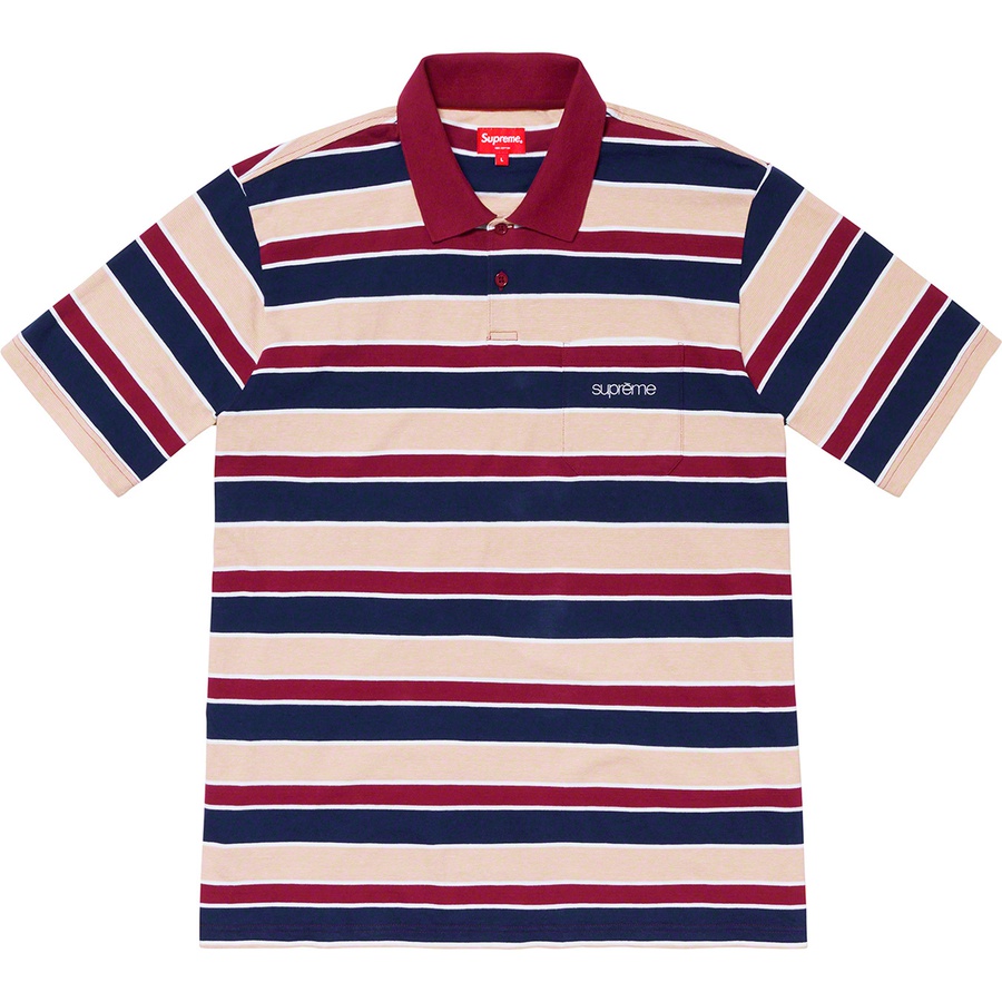 Details on Classic Logo Stripe Polo Dark Red from spring summer
                                                    2019 (Price is $98)