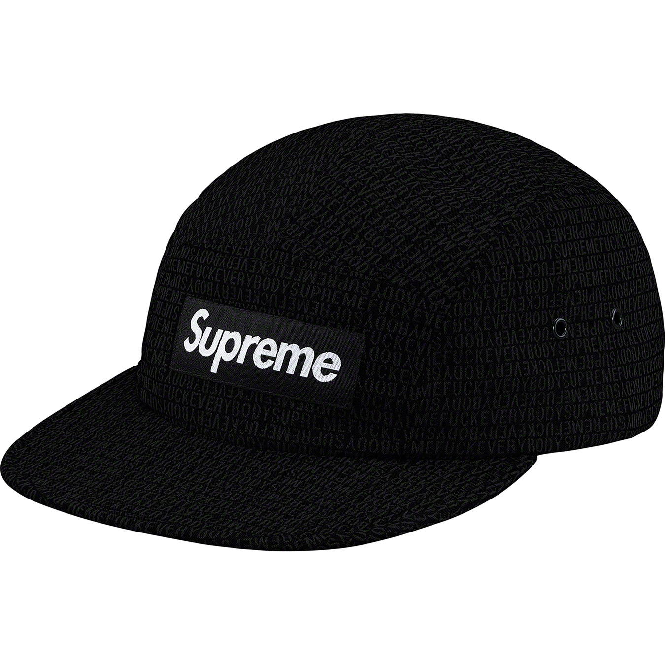 Supreme Fuck Everybody Jacquard Camp Cap Black - SS19 - US