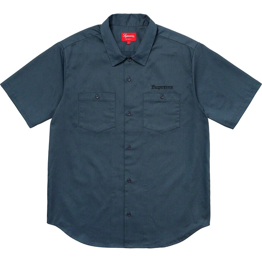 Details on Sekintani La Norihiro Supreme Work Shirt Light Navy from spring summer
                                                    2019 (Price is $138)