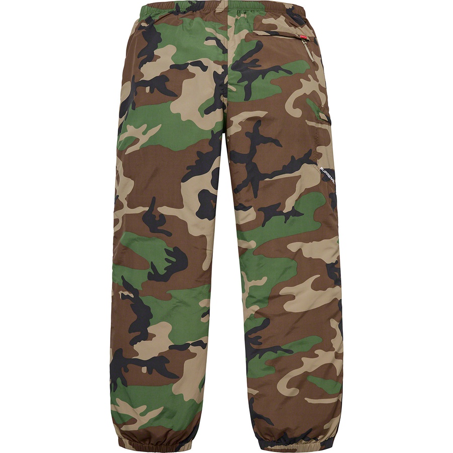 Details on Nylon Trail Pant Woodland Camo from spring summer
                                                    2019 (Price is $128)