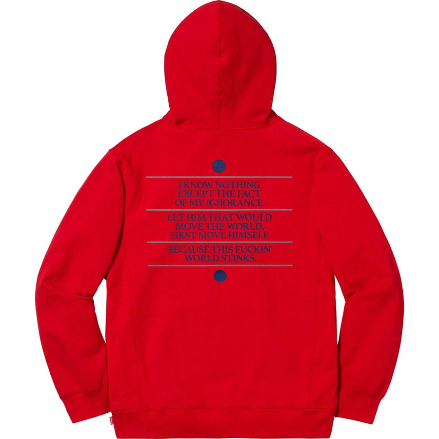 Know Thyself Hooded Sweatshirt - spring summer 2019 - Supreme