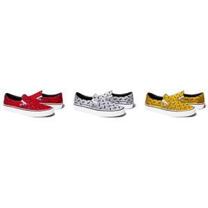 vans slip on supreme diamond plate white