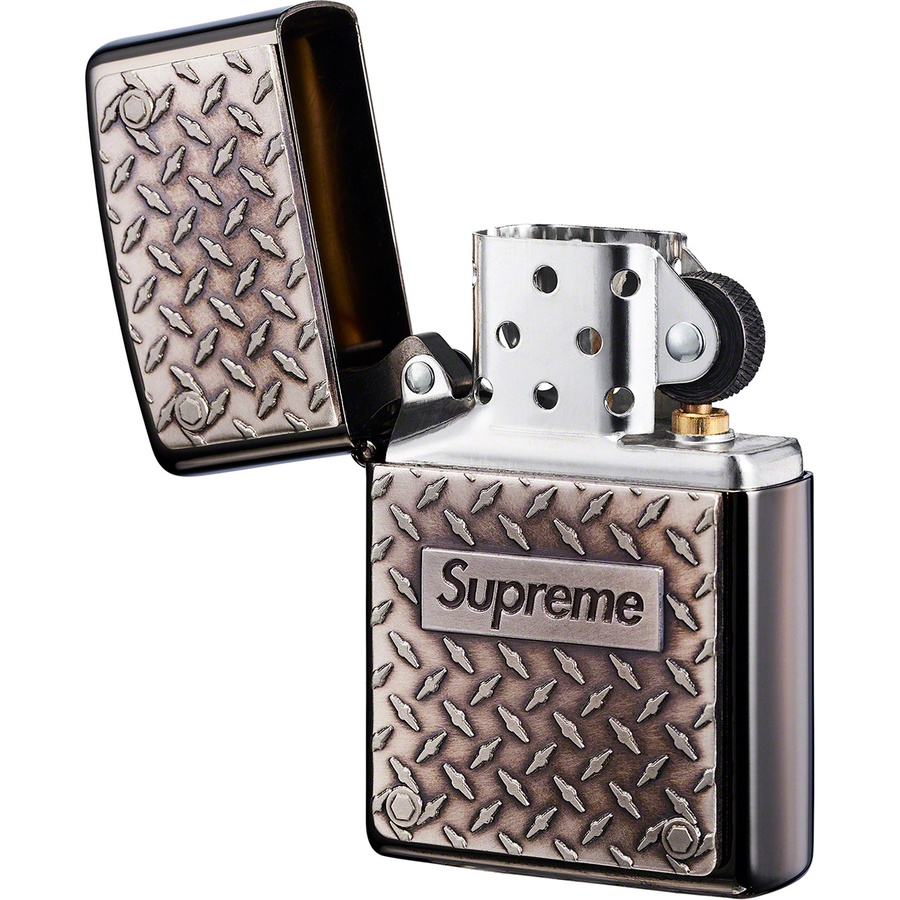 Details on Diamond Plate Zippo Metal from spring summer
                                                    2019 (Price is $54)