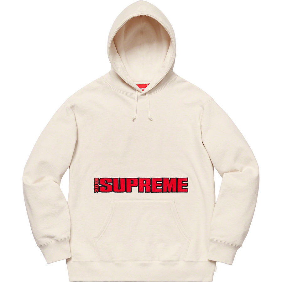 Details on Blockbuster Hooded Sweatshirt Natural from spring summer 2019 (Price is $158)