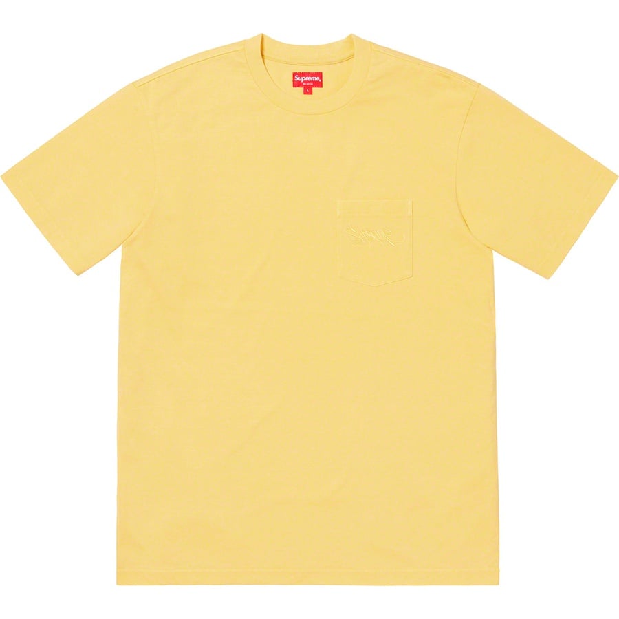 Details on Overdyed Pocket Tee Yellow from spring summer 2019 (Price is $58)