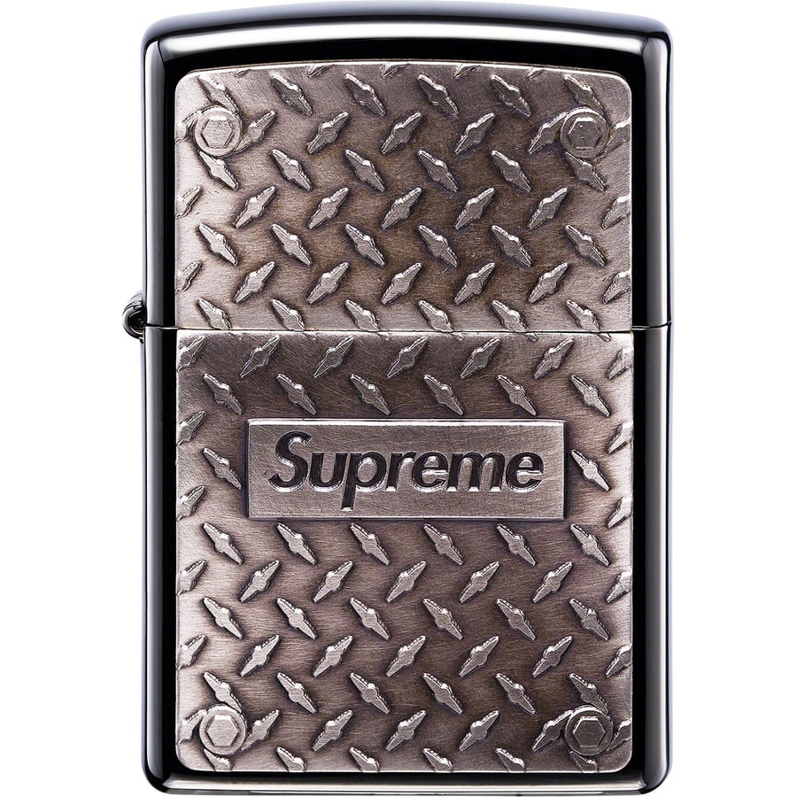 Details on Diamond Plate Zippo Metal from spring summer
                                                    2019 (Price is $54)