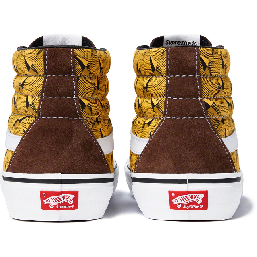 Details on Supreme Vans Diamond Plate Sk8-Hi Pro Brown from spring summer
                                                    2019 (Price is $110)