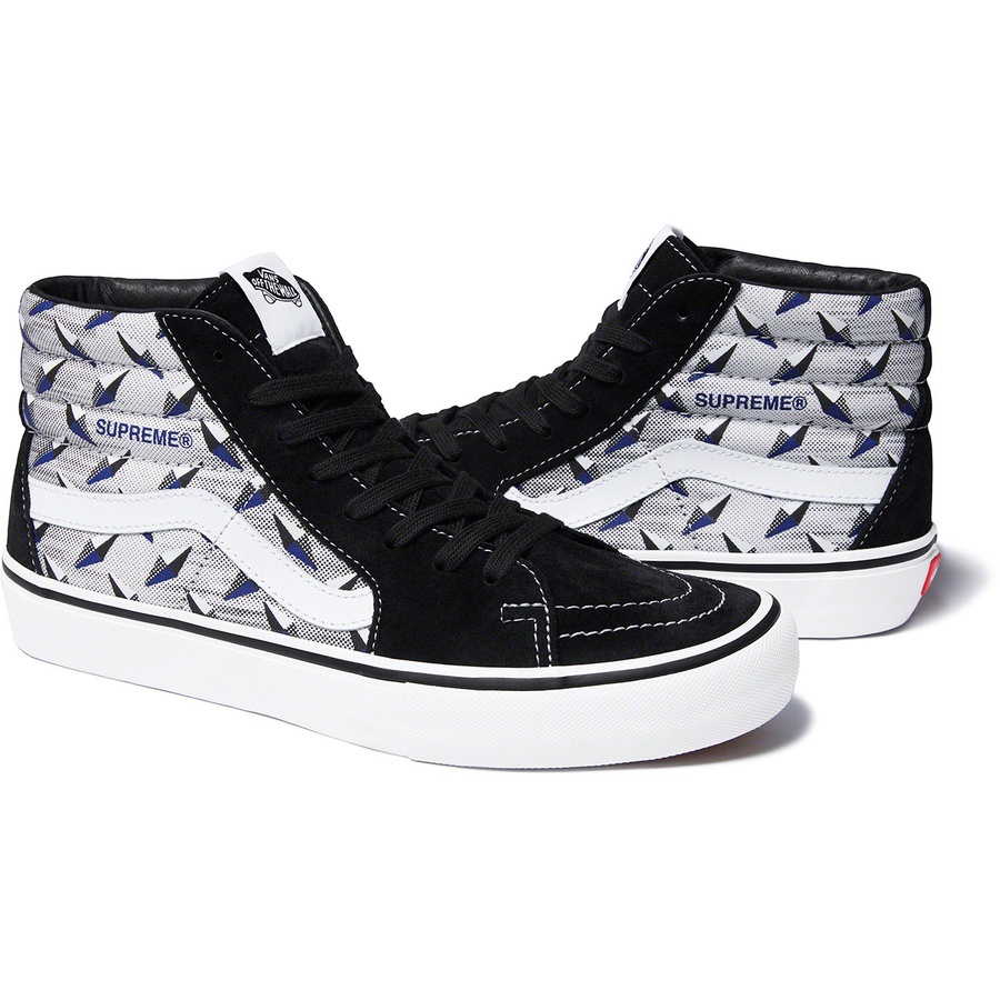 Details on Supreme Vans Diamond Plate Sk8-Hi Pro Black from spring summer
                                                    2019 (Price is $110)