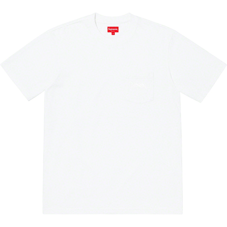 Details on Overdyed Pocket Tee White from spring summer
                                                    2019 (Price is $58)