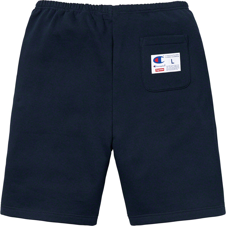 Details on Supreme Champion Outline Sweatshort Navy from spring summer
                                                    2019 (Price is $118)