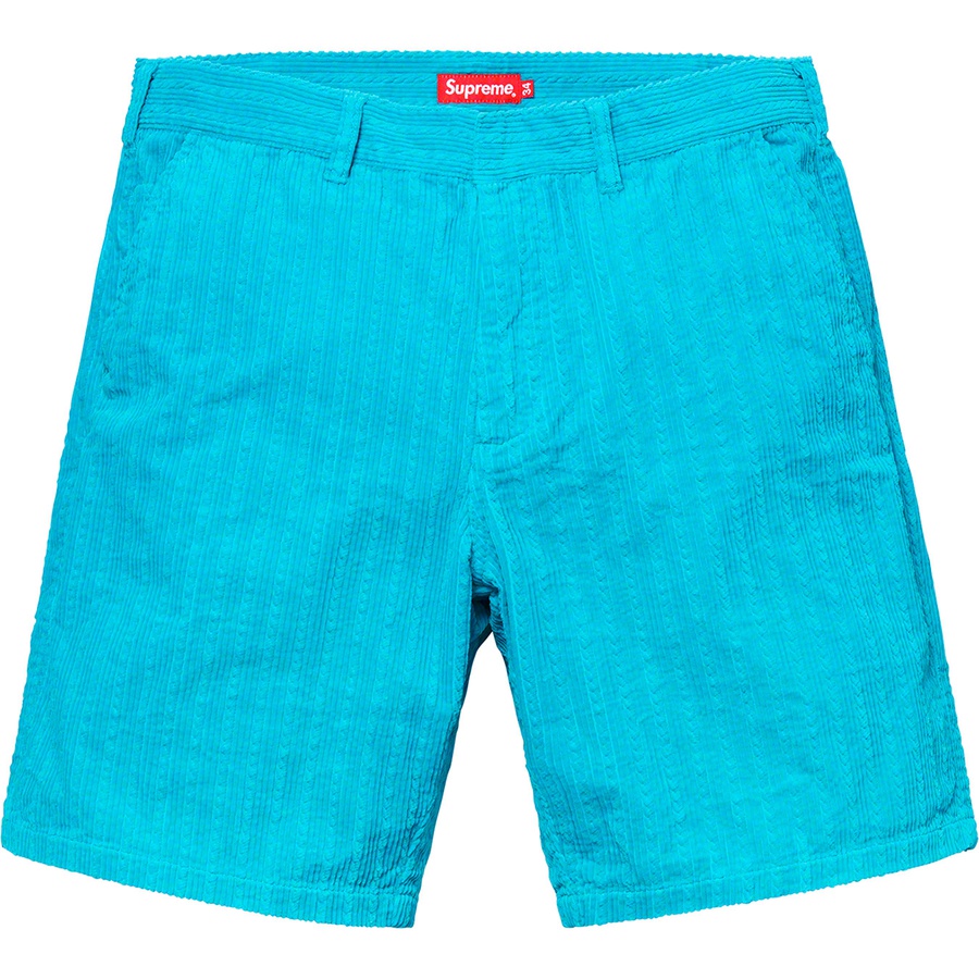 Details on Rope Corduroy Work Short Bright Blue from spring summer 2019 (Price is $118)