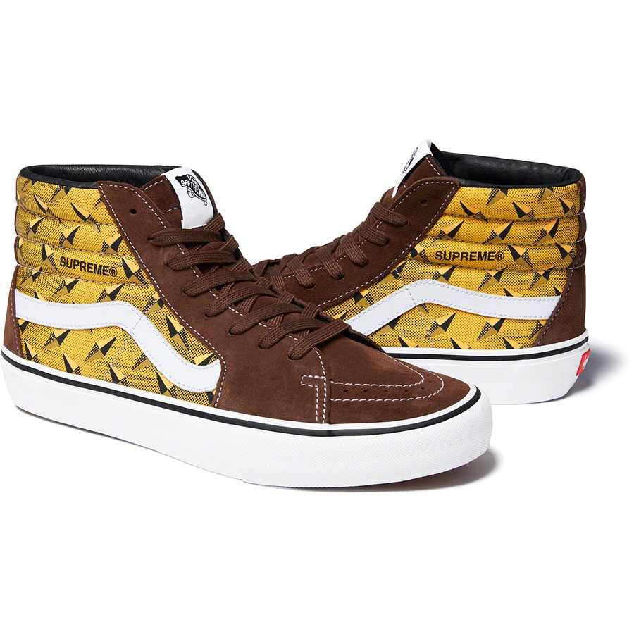 Details on Supreme Vans Diamond Plate Sk8-Hi Pro Brown from spring summer
                                                    2019 (Price is $110)