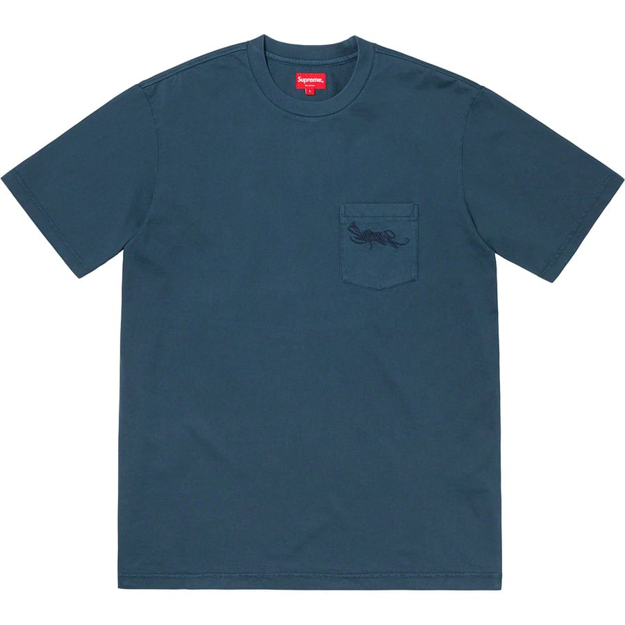 Details on Overdyed Pocket Tee Navy from spring summer 2019 (Price is $58)