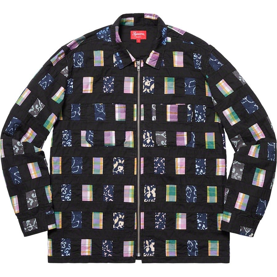 Details on Patchwork Zip Up Shirt Black from spring summer 2019 (Price is $178)