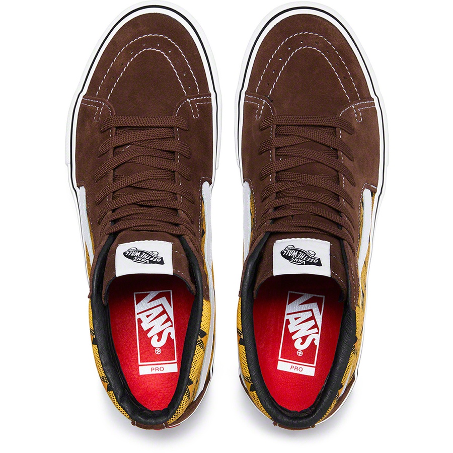 Supreme®/Vans® Diamond Plate Sk8-Hi Pro Brown