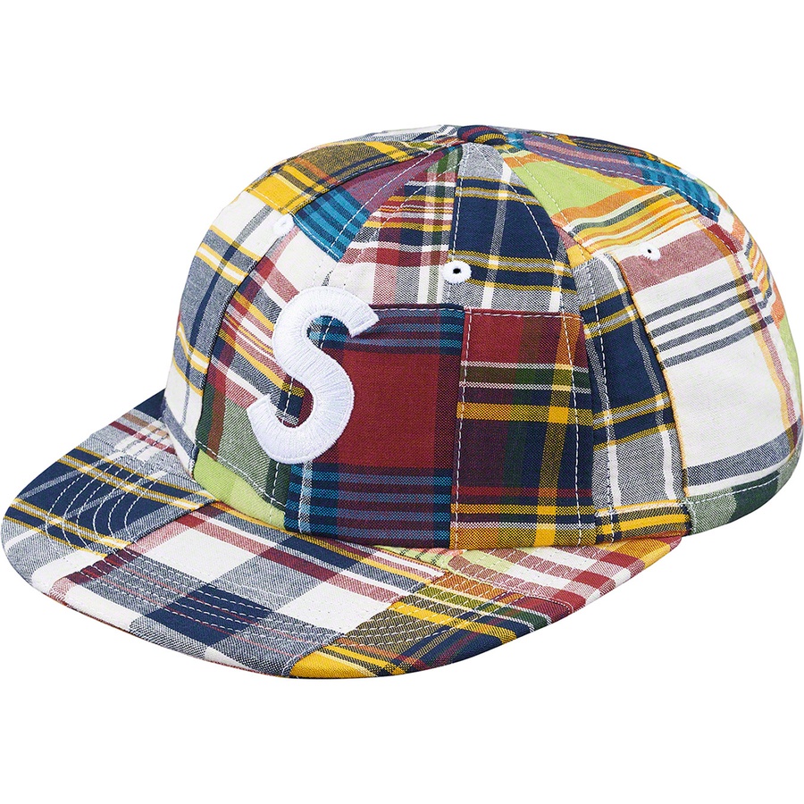 Details on Patchwork Madras S Logo 6-Panel Navy Plaid from spring summer
                                                    2019 (Price is $48)